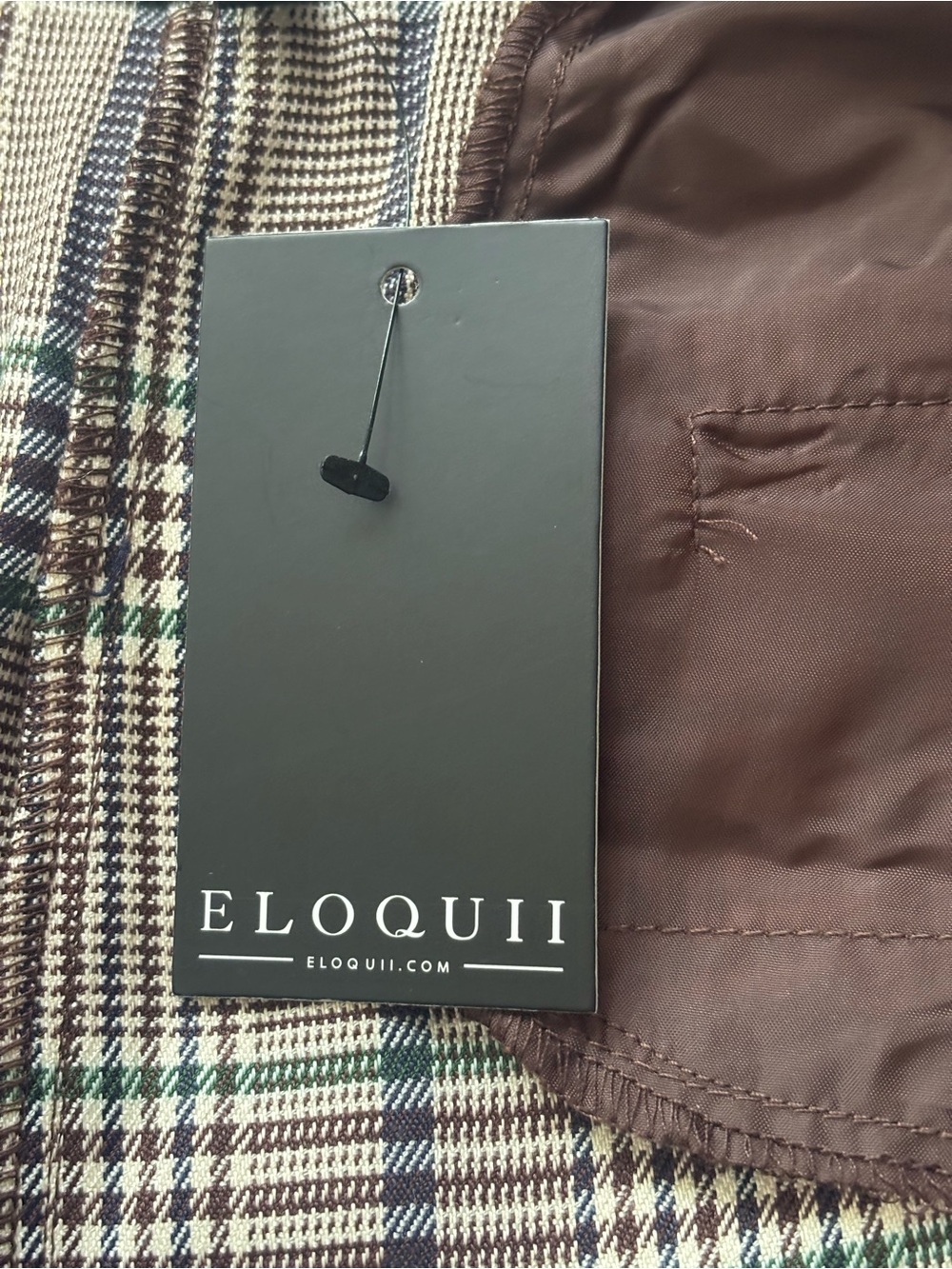 NWT Women’s Eloquii Plaid Dress Pants, Size 16 - Picture 10 of 12